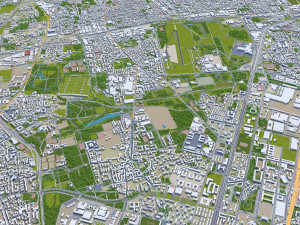 Milan city Italy 50km Modelo 3D