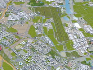 Milan city Italy 50km 3D Model