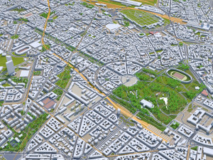Milan city Italy 50km Modelo 3D