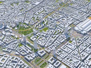 Milan city Italy 50km Modelo 3D