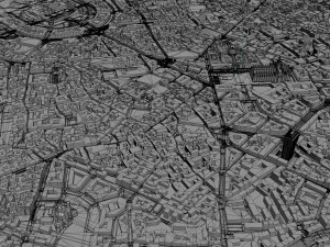 Milan city Italy 50km 3D Model