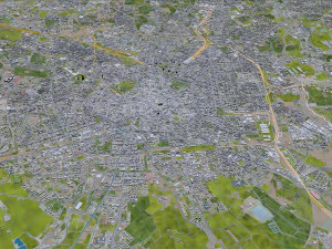 Milan city Italy 50km 3D Model