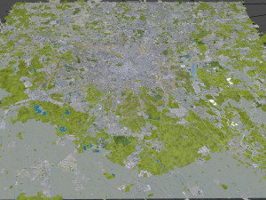 Milan city Italy 50km Modelo 3D