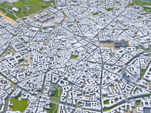 Milan city Italy 50km 3D Model