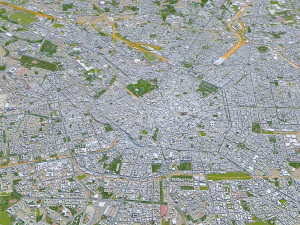 Milan city Italy 50km 3D Model