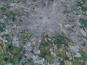 Milan city Italy 50km 3D Model