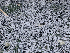 Milan city Italy 50km 3D Model