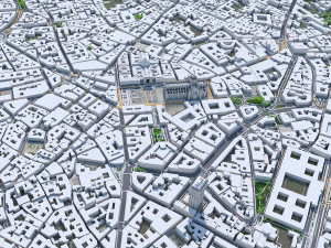 Milan city Italy 50km 3D Model