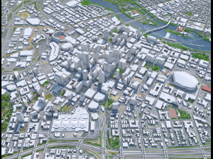 Minneapolis Minnesota USA 40km 3D Модель