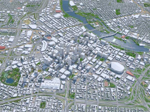 Minneapolis Minnesota USA 40km 3D Model