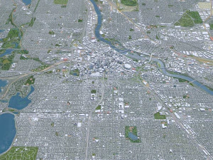 Minneapolis Minnesota USA 40km 3D Model