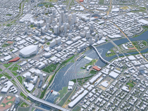 Minneapolis Minnesota USA 40km 3D Модель