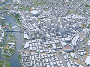 Minneapolis Minnesota USA 40km 3D Модель