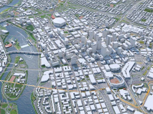 Minneapolis Minnesota USA 40km 3D Model