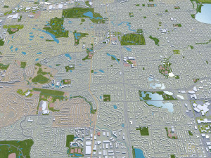 Minneapolis Minnesota USA 40km 3D Модель