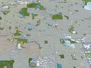 Minneapolis Minnesota USA 40km 3D Model