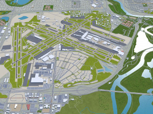Minneapolis Minnesota USA 40km 3D Модель