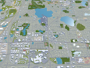 Minneapolis Minnesota USA 40km 3D Модель