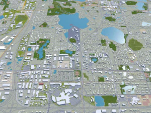 Minneapolis Minnesota USA 40km 3D Model