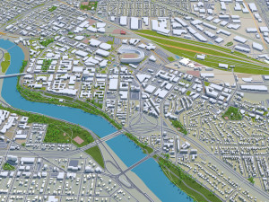 Minneapolis Minnesota USA 40km 3D Модель