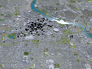 Minneapolis Minnesota USA 40km 3D Модель