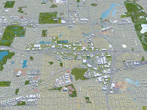 Minneapolis Minnesota USA 40km 3D Model