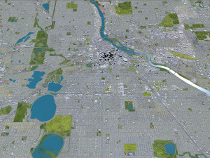 Minneapolis Minnesota USA 40km 3D Модель