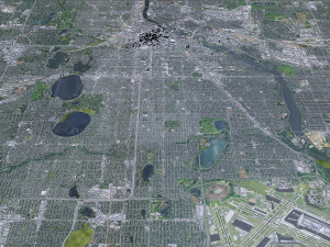 Minneapolis Minnesota USA 40km 3D Модель