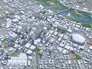Minneapolis Minnesota USA 40km 3D Модель