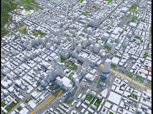 Montreal city Quebec Canada 75km Modelo 3D