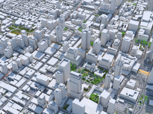 Montreal city Quebec Canada 75km Modelo 3D