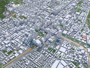 Montreal city Quebec Canada 75km Modelo 3D