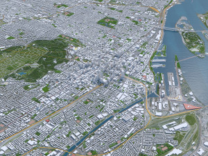 Montreal city Quebec Canada 75km Modelo 3D