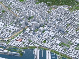 Montreal city Quebec Canada 75km Modelo 3D
