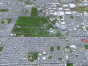 Montreal city Quebec Canada 75km Modelo 3D