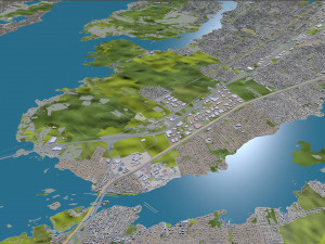 Montreal city Quebec Canada 75km Modelo 3D