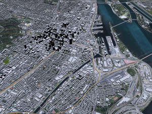 Montreal city Quebec Canada 75km Modelo 3D