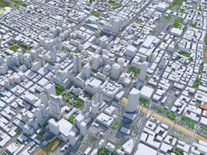 Montreal city Quebec Canada 75km Modelo 3D