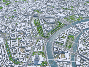 Moscow city Russia 150km Modèle 3D