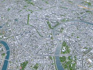 Moscow city Russia 150km Modèle 3D