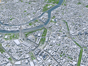 Moscow city Russia 150km Modèle 3D