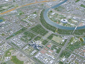 Moscow city Russia 150km Modèle 3D