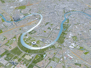 Moscow city Russia 150km Modèle 3D