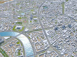 Moscow city Russia 150km Modèle 3D