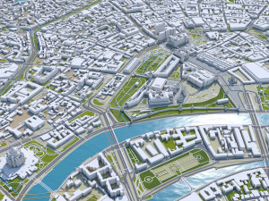 Moscow city Russia 150km Modèle 3D