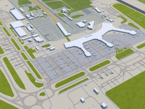 Moscow city Russia 150km Modèle 3D