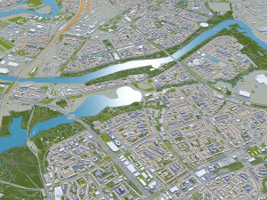 Moscow city Russia 150km Modèle 3D