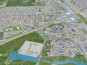 Moscow city Russia 150km Modèle 3D