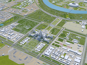 Moscow city Russia 150km Modèle 3D