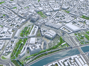 Moscow city Russia 150km Modèle 3D